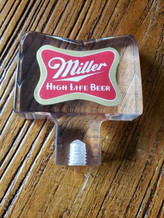 Vintage Miller High Life Champagne Of Bottled Beer Tap Handle - Milwaukee,  Wi
