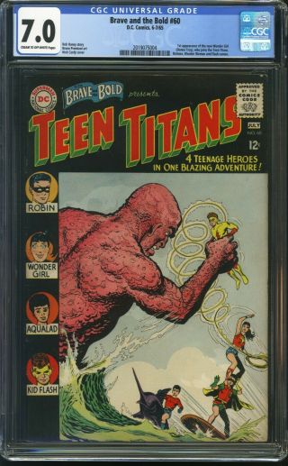 Brave And The Bold 60 Cgc 7.  0 - 1st App Donna Troy Wonder Girl