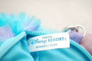 Tokyo Disney Resort LTD Monsters Inc Sully Face Plush Pass Case Sulley Coin Bag 5