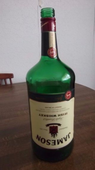 Empty 1.  5 L Jameson Irish Whiskey Optic Bottle
