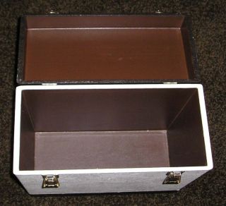 1960s Wooden Black & White Portable LP Carrying Case Holds 20,  Records 3
