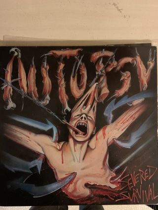 Autopsy Severed Survival Lp 1989 1st Press Peaceville ‎vile 12 Death Metal