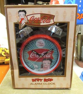 Betty Boop Coca Cola Alarm Clock 2000 Vandor Pudgy