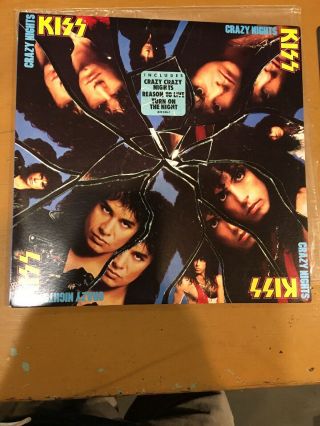 KISS - Crazy Nights (1987) Rock LP Promo Hype VG Vinyl Record 2