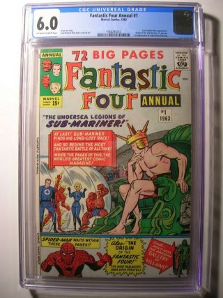 Fantastic Four Annual 1,  Cgc 6.  0,  See Shipp.  Quotes For Mult.  Wins In Descr.
