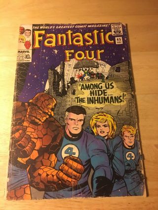 Fantastic Four 45 (dec 1965,  Marvel) Inhumans 1st Appearance Key Issue