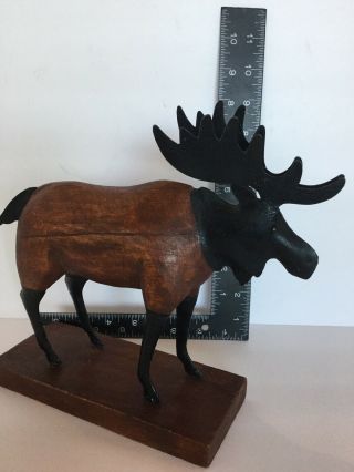 Wooden Ironwood Moose Figurine
