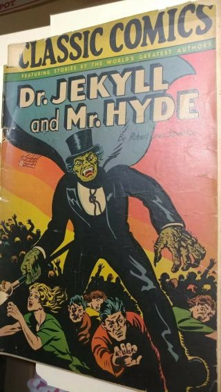 Classic Comics 13 Dr.  Jekyll And Mr.  Hyde In Vtg.  1946