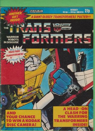 Marvel Uk The Transformers 15 (1985) British Weekly Comic