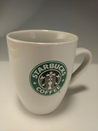 Vintage 2007 Starbucks 12.  4 Oz White Coffee Mug Tea Cup Green Mermaid Logo