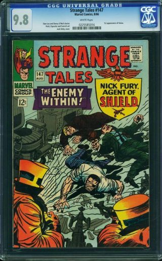 Strange Tales 147 Cgc 9.  8 White Pages Highest Graded Cgc 0225585016
