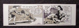1 - 3 - 89 Buz Sawyer Daily Newspaper Strip Art By John Celardo 15x4.  5 "