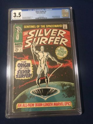 The Silver Surfer 1 (1968) Cgc 3.  5 First Solo Series Buscema Cover - Stan Lee