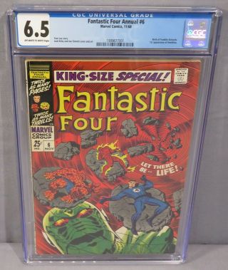 Fantastic Four Annual 6 (franklin Richards & Annihilus 1st App) 1968 Cgc 6.  5
