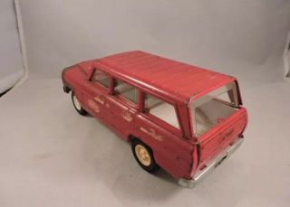 Vintage 1970s Tonka Red Jeep Wagoneer Pressed Steel Toy 9 " Long