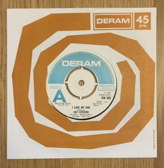 Rare Cat Stevens - I Love My Dog / Matthew And Son Demo Vinyl 1973 Deram Dm406