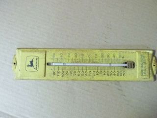 Old Tin Advertising Thermometer Nothing Runs Like A (john) Deere 12x3 Tractor