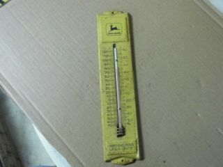 Old Tin Advertising Thermometer Nothing Runs Like a (John) Deere 12X3 Tractor 2