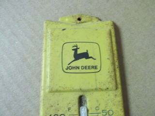 Old Tin Advertising Thermometer Nothing Runs Like a (John) Deere 12X3 Tractor 4