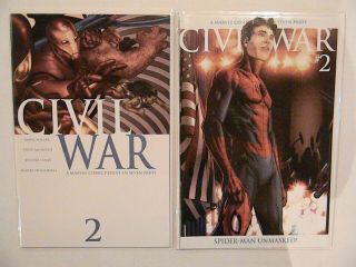 CIVIL WAR 1 2 3 4 5 6 7,  SPIDER - MAN 2 UNMASKED VARIANT / 1 - 7 / Marvel 2006 4