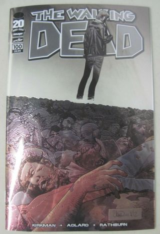 The Walking Dead 100 Chromium Cover Variant Comic 1st App.  Negan Death Of Glenn
