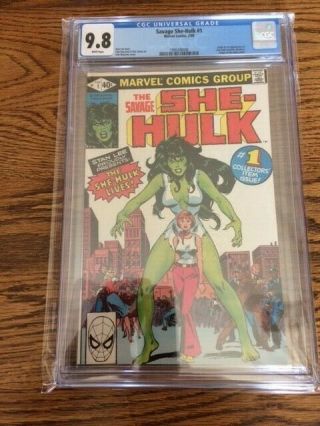 Savage She - Hulk 1 Cgc 9.  8.  Marvel Comics 1980.  Origin And First App.  Tv Soon.
