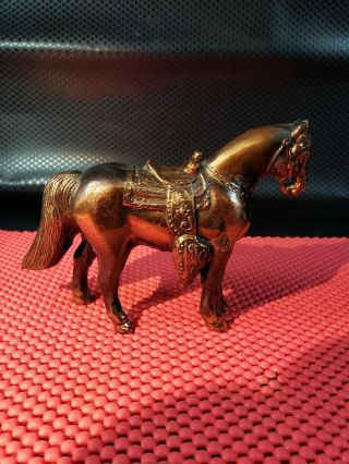 1 Vintage 1950’s Copper Metal Western Horse Pony Carnival Mid Century Decor Mcm