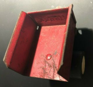 Vtg Tonka Mini Lawn Wagon Trailer Red Pressed Steel Toy Tractor Part 1970 