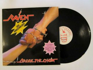 Raven Break The Chain 12 " Lp Rare 1983 With Udo Dirkschneider From Accept
