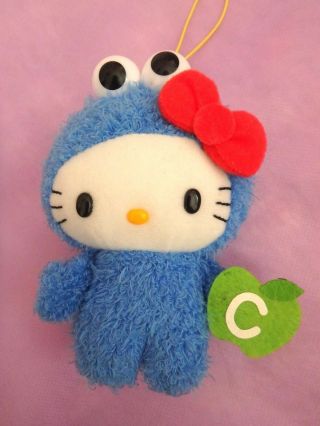 Hello Kitty Sesame Street Cookie Monster Plush Limited Japan Kawaii Sanrio