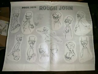 Peter Pan 1953 Disney Production Model Sheet John Darling 66 Years Old