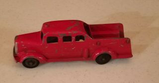 Vintage Tootsie Toy Red Metal 6.  25 " Long Mack Firetruck