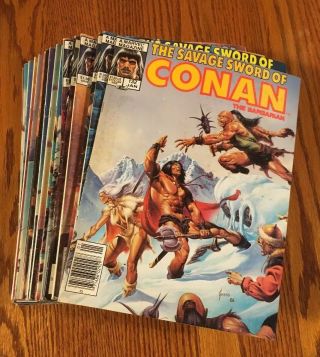 The Savage Sword Of Conan The Barbarian 103 Thru 132 19 Issues Very Good Plus
