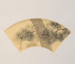 1802 Japanese Tea Ceremony Scroll: Pine Tree