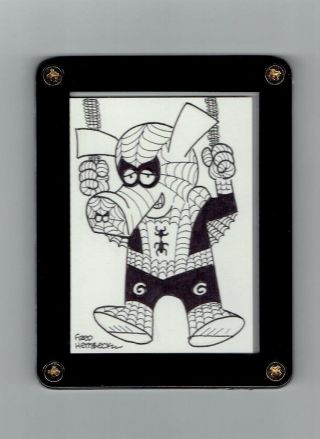 Peter Porker Spider - Ham Art Sketch Card Fred Hembeck