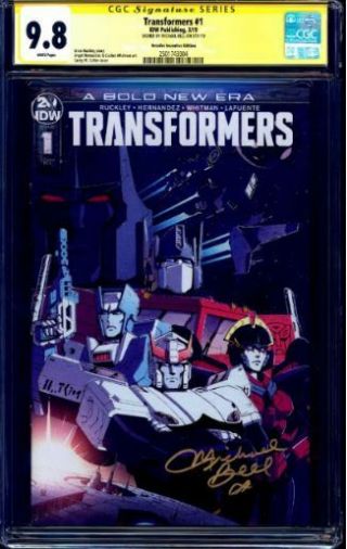 Transformers 1 1:10 Variant Cover Cgc Ss 9.  8 Signed By Michael Bell Voice Prowl