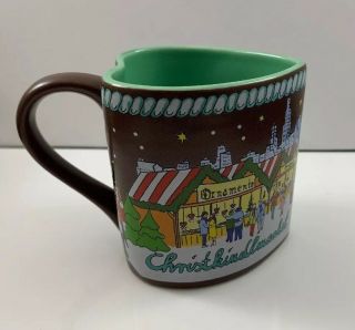 Christkindlmarket Chicago 2018 Heart Shaped Ceramic Mug Cup Collectible