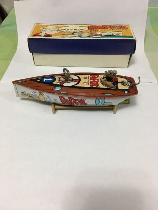 Schylings 1996 Popeye Tin Speedboat