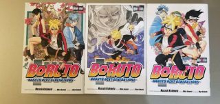 Boruto,  Vol.  1,  2,  3 Naruto Next Generations Paper Back And Boruto Figpin Mini