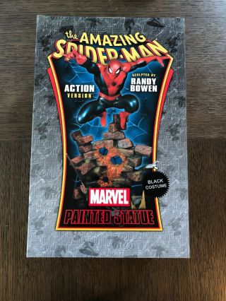 Bowen_black Costume Spider - Man 15 Inch Action Statue_limited Edition 345 Of 425