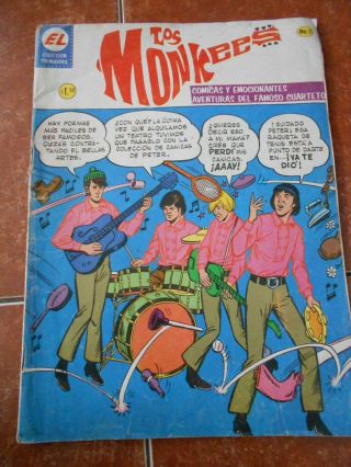 1968 Los Monkees Mexican Comic 7 The Monkees Dell In Spanish Vintage Music Teen