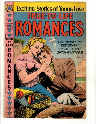 True To Life Romances 4 Golden Age Star Publication Comic Book Love Story Jl16