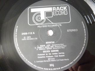 GOLDEN EARRING MOONTAN 1973 UK 1ST PRESS CLASSIC ROCK VINYL LP PLAYS SOLID 8