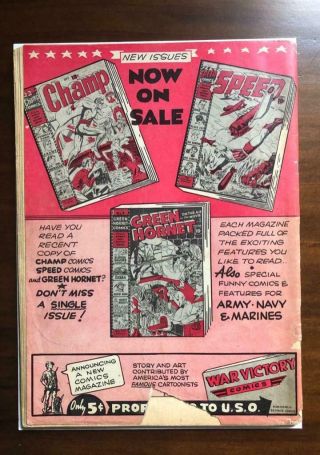 Champ Comics 22 Harvey Comics 1942 - Scarce - Presentation Complete 6