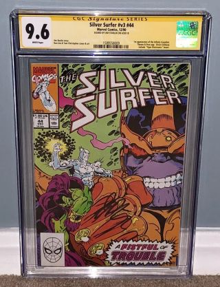 Silver Surfer 44 Cgc Ss 9.  6 1st Infinity Gauntlet.  Signed By Jim Starlin