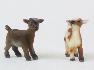 Schleich Realistic Farm Animal Model Dwarf Goat Kids Retired