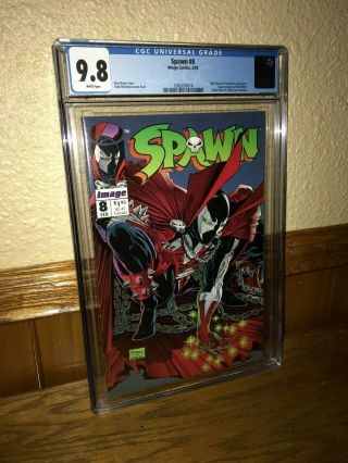 Spawn 8 Cgc 9.  8 Nm/mint Mcfarlane 2/93 Image Comics Spider - Man Homage Cover