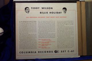 TEDDY WILSON & BILLIE HOLIDAY 4 - 78 rpm SET COLUMBIA RECORDS  VG,  /VG, 2