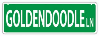 Goldendoodle Plastic Street Signs 18 " X6 " Decorations Gifts Golden Retr/poodle