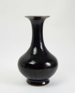 Fine Antique Chinese 19th Century Porcelain Mirror Black Vase